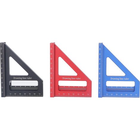 Équerre de précision 3D en aluminium 6 pièces, règle multi-angle 45/90° pour tracer bois et tuyaux, outil de mesure triangulaire robuste (1/5)