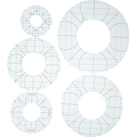 Gabarits de Patchwork en Acrylique 5 Pièces pour Couture DIY Transparent Accessoire Couture Polyvalent Quilting Tissu Arts et Artisanat Loisirs Créatifs (1/5)