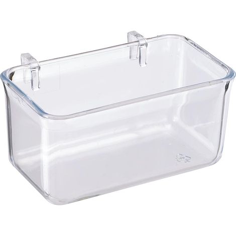 Ferplast Mangeoire FPI 4510 Mangeoire en plastique transparente pour petits perroquets, perruches et cockatiels. Variante FPI 4510 - Misure: 10.3 x 6.8 x h 5.1 cm -