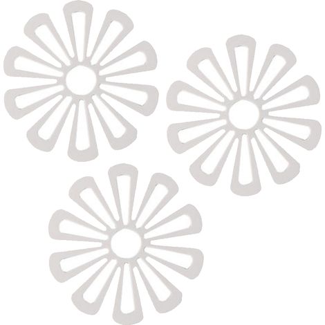 Dessous de verre en silicone antidérapants pour table et comptoir de cuisine, résistants à la chaleur jusqu'à 227 °C (440 °F), couleur blanche non unie.