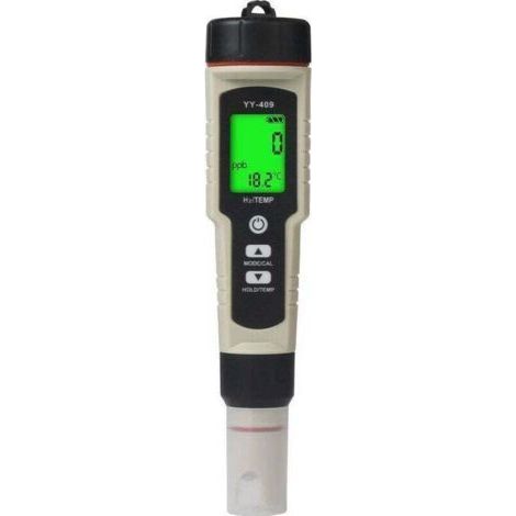 7-in-1 pH-Chlor-Messgerät für Schwimmbäder, pH-, Chlor-, Salzgehalts-, ORP-, TDS-, EC- und Temperaturmessgerät, hochpräzises Wasserqualitätsmessgerät mit ATC-Funktion für Schwimmbäder, Trinkwasser, Aq (1/5)