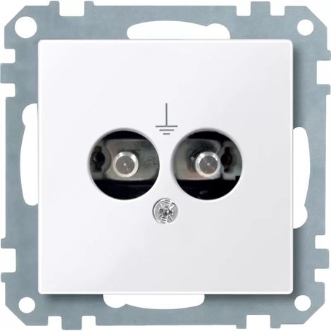 Merten Potentialausgleich-Steckdosen-Einsatz, aktivweiß glänzend, System M 290425 (1/2)
