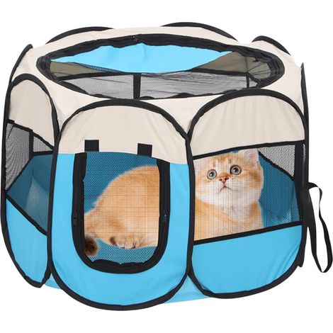 Tente pour Chien d'Intérieur - Tente Semi - Fermée à Mailles Cage pour Chat (1/5)
