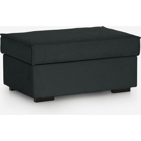 Pouf contenitore idrorepellente con apertura a gas made in Italy Gavia - Nero