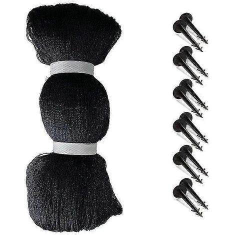 Filet de protection tissé pour bassin à carpes koï, 3 x 4 mètres, avec 12 piquets de fixation au sol, diamètre 0,45 pouce, maille de 2 cm, 2025 (1/5)