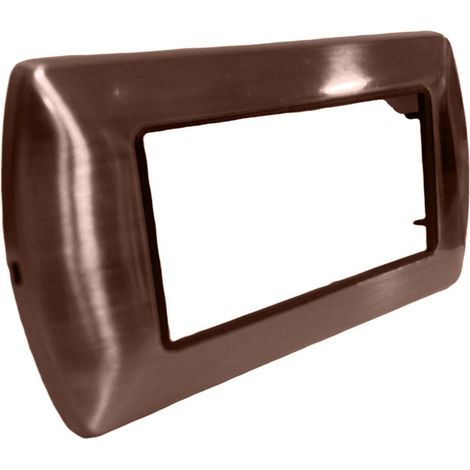 Placchetta per interruttore in metallo a 4 posti rame cassetta 504 compatibile con living international supporto cover (1/2)