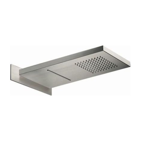 POMME DE DOUCHE ENCASTREE 55/26 CM CARREE PLUIE+CASCADE 100 % INOX - CRISTINA ONDYNA PD38228 (1/2)