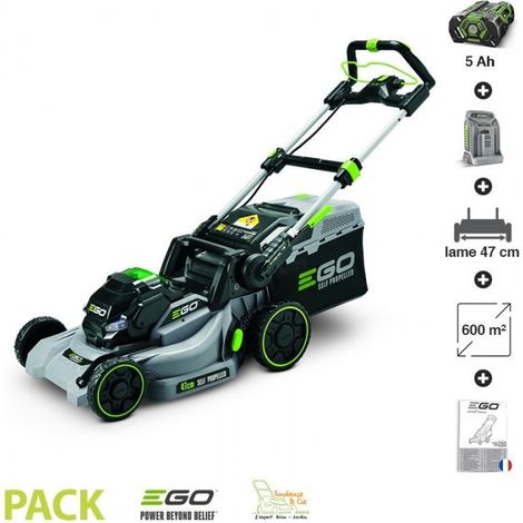 Ego Power+ – Tondeuse électrique sans fil autotractée 47 cm – Moteur Brushless 56V 5Ah – Autonomie 35 mn pour 800 m2 – SKU LM1903ESP (1/5)