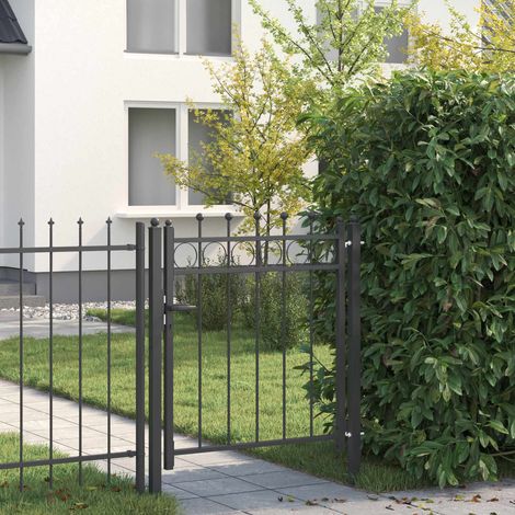 vidaXL Cancello per recinzione HORST 100 x 100 cm Metallo Nero
