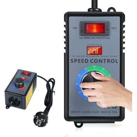 Régulateur de Vitesse Moteur AC 230V Convertisseur de Fréquence 4000W 10A avec Prise UE (1/4)