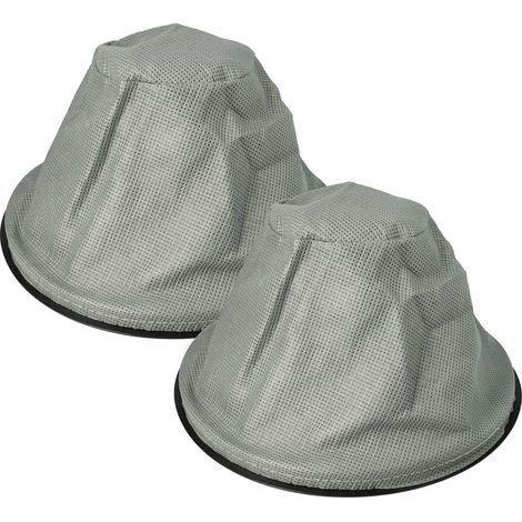 2x Filtres à sac compatible avec Einhell TC-AV 1720 DW aspirateur de cheminée, aspirateur à cendres - Filtre de rechange, lavable noir / gris (1/4)