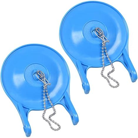 Lot de 2 rabats de rechange pour réservoir de toilettes de 7,6 cm compatibles avec Gerber 99-788, pièces de rechange avec chaîne en acier inoxydable, s'adapte à la plupart des toilettes, haute (1/5)