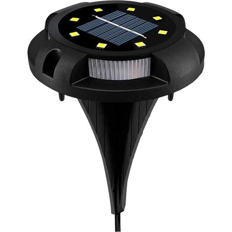 Jardin Lumières Solaires 8 LED Paysage Lumière Étanche IP65 En Acier Inoxydable Détection Sombre Enterrée Lampe De Décoration pour Pelouse Chemin Cour (1/5)
