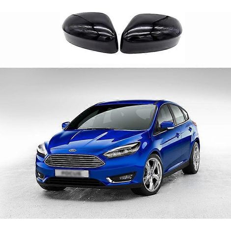 Passend für Ford Focus Mk3 ST RS (Baujahre 2012–2018): Linke und rechte Außenspiegelabdeckung (Seitenspiegelgehäuse) – Lackieren Sie ein Paar schwarz.