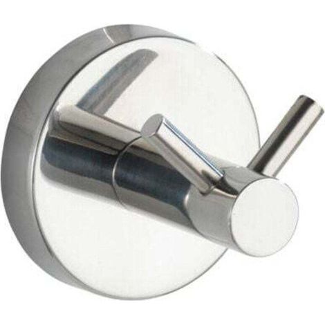 Crochet mural  Bosio Shine inox 5.5 cm argenté salle de bain crochet mural inox crochet mural design salle de bain crochet mural sans percer crochet double salle de bain patere salle de bain inox