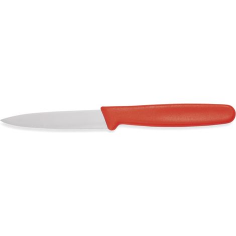 Couteau à éplucher 8 cm manche rouge inox HACCP - Was Germany (1/2)