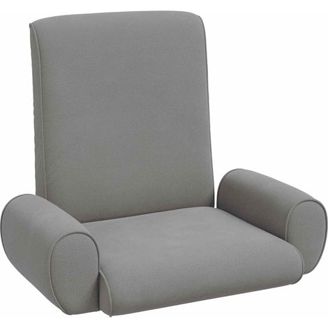Sillón ajustable Gris oscuro Terciopelo granuloso vidaXL (1/5)
