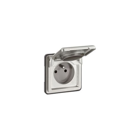Legrand – Prise standard française 2P+T à volet IP55 16A 250V – Protection IK10 pour environnements humides – Installation encastrée (1/3)