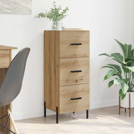 Buffet-Meuble de rangement chêne artisanal 34 x 34,5 x 90 cm Bois d'ingénierie 956341 (1/5)
