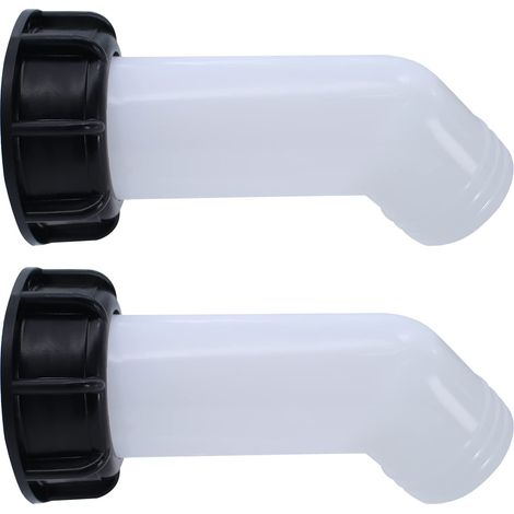 2 PCS Bec de Vidange avec Ecrou IBC, Buse de Réservoir d'eau Raccord S60x6 de RéServoir Buse Bouchon de Valve Valve Filetage IntéRieur Pour Réservoirs D'eau IBC (1/5)