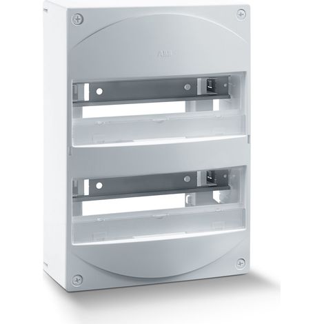 ABB – Coffret électrique nu 2 rangées 26 modules – Indice de protection IP30 – Fixation murale sans outil – Traitement anti-trace (1/4)