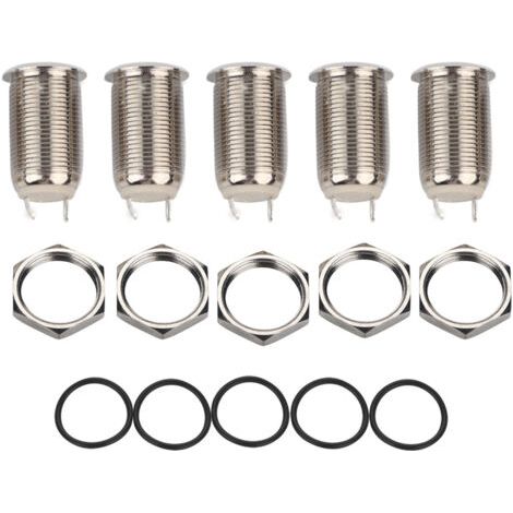 Ensemble de 5 interrupteurs à bouton-poussoir étanches à verrouillage automatique, 2 A, 36 V, 12 mm, 2 broches (1/5)