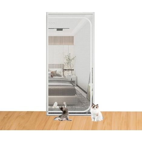 Barrière de Balcon pour Chat, moustiquaire en Maille résistante aux Animaux domestiques – Moustiquaire pour Salon, Chambre à Coucher, 110x220cm,blanc (1/5)