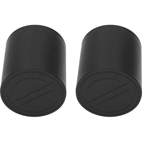 Lot de 6 rallonges de pieds de meubles rondes en plastique noir de 10 cm de hauteur, pour canapé de bureau ou de maison. (1/5)