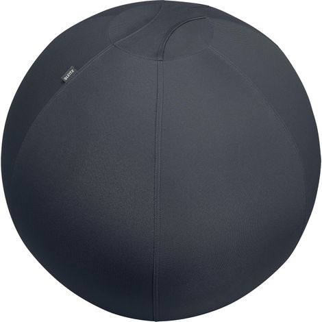Ballon d'assise, fonction anti-basculement, alternative ergonomique à la chaise de bureau, diamètre 75 cm, housse en tissu, pompe à air manuelle, 2 bouchons, Gris Foncé, 65430089 (1/5)