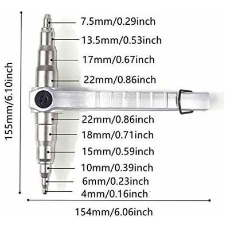 Tube Expander - Alliage Zinc-Fer - Pour Tuyaux Cuivre Aluminium Inox - Diamètre 6 À 22 Mm - 1 Pièce (1/4)