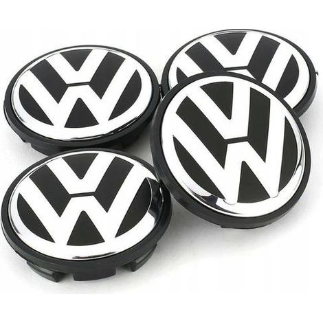 [LCS] Enjoliveurs centraux 60 mm pour jantes Volkswagen (4 pièces) - Complet