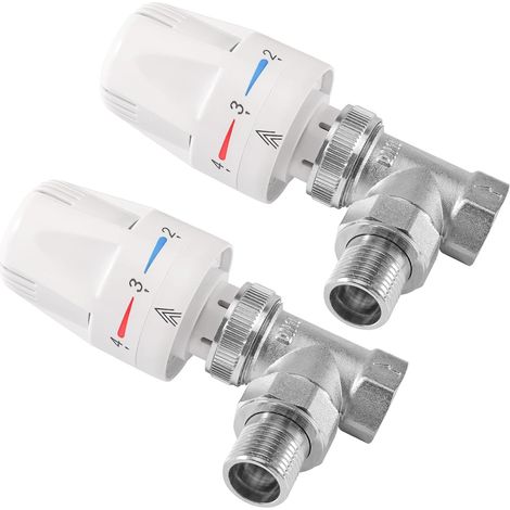 Lot de 2 valves thermostatiques 1/2" DN15 pour radiateur (1/5)