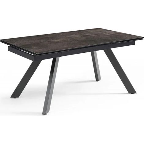 Table extensible 160/240 cm céramique gris vieilli pieds inclinés - MAINE 08 (1/5)