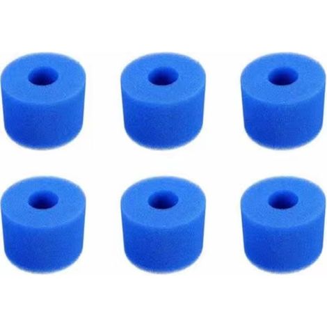 6 Pièces Éponge Filtrante Type S1, Cartouche de Filtre en Mousse, Mousse pour Filtre Piscine, Réutilisables et Lavables, Filtre en Mousse pour Spa, Piscine (1/4)
