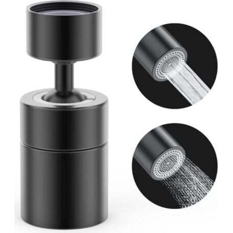 360° schwenkbarer Luftsprudler-Wasserhahn, 2 einstellbare Modi, Küchenarmatur aus massivem Messing, Drehschalter, Schaumduschfilter, Wassersparadapter für Toilette und Badezimmer (Wasserhahn)