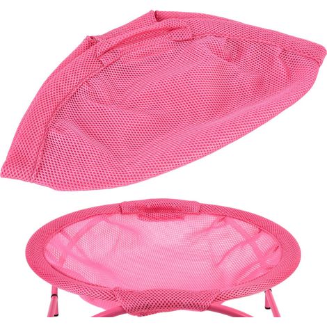Nid suspendu pour chat, hamac pour chaton respirant et démontable, chaise à bascule rafraîchissante d'été, literie universelle pour toutes saisons, coussin rose. (1/5)