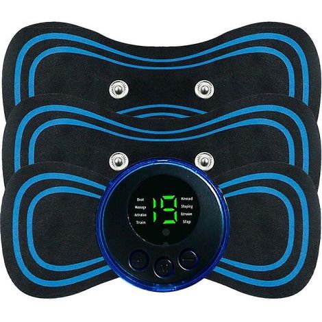 Mini masseur électrique pour la nuque et le dos avec patchs de massage pour soulager la douleur (1 appareil 3 patchs) (1/5)
