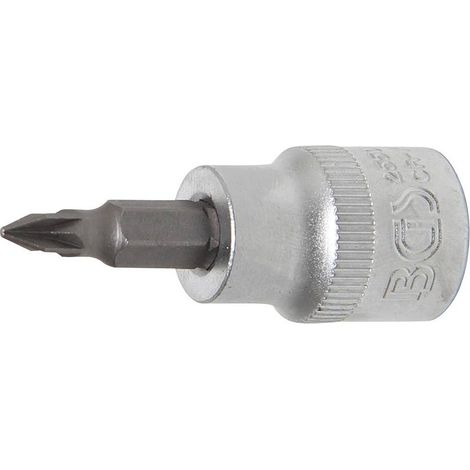 Douille à Embouts 10 mm (3/8) Cruciforme PZ1 - Précision et Robustesse, Acier - D-Work (1/5)