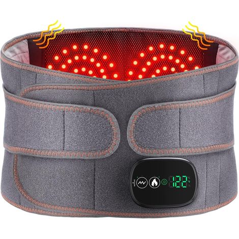 Coussin Chauffant Électrique Pour La Taille, Ceinture Chauffante Pour Dos Sans Fil Avec 3 Modes De Massage Chauffant Rapide, Écran Tactile, Pour L'abdomen Avec Batterie Rechargeable 5000mAh (1/5)