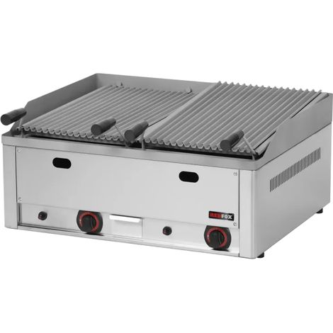 Grill pierre de lave à gaz double 2x 31x48 TOP REDFOX - GL 60 GS - REDFOX