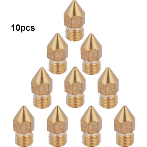 Lot 10 buses en laiton MK8 pour imprimante 3D CR-10 A8, diamètre 1,75mm/0,4mm (1/5)