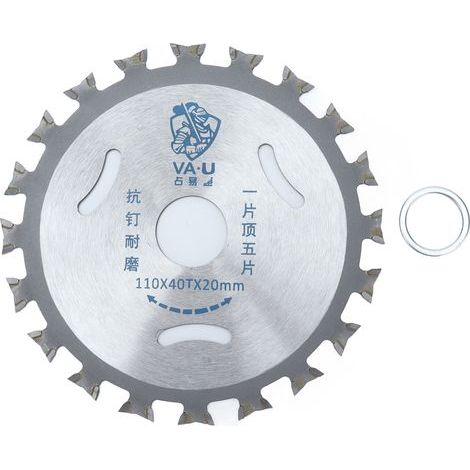Disque de scie circulaire double face en carbure 40 dents pour le travail du bois, avec joint, 110 mm x 20 mm (1/5)