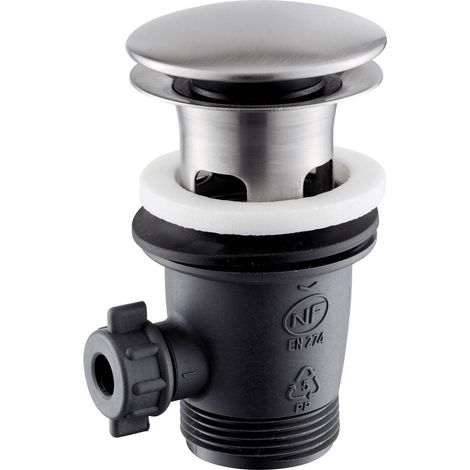 Piletta di Scarico a Pulsante da 11/4 in Acciaio Inox Satinato Nilo (1/2)