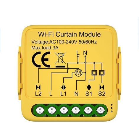 Module de rideau WiFi intelligent, interrupteur pour store vénitien électrique, interrupteur de commande pour store enrouleur (1/5)