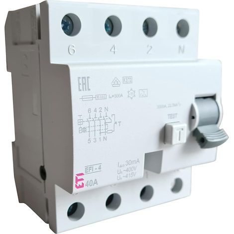 Fehlerstrom-Schutzschalter 4-polig 40A 30 mA Typ A