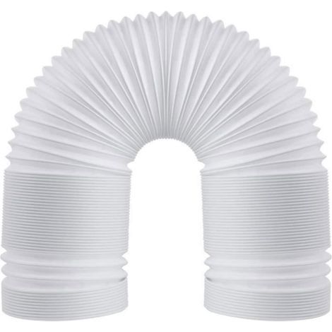 (blanc)3pcs 1.5m/13cm Tuyau Climatiseur Mobile Conduit D'échappement De Climatisation Tube De Ventilation Universel Tuyau D'évacuation (1/4)