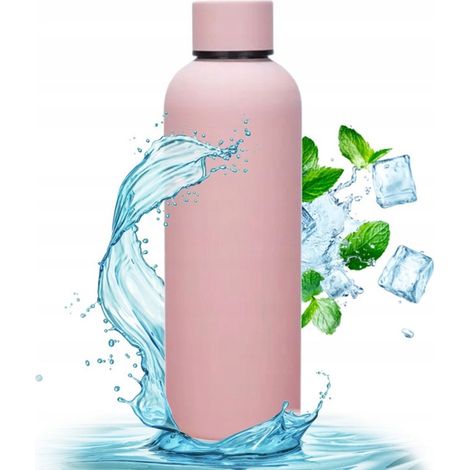 ECARLA Edelstahl-Trinkflasche, Thermosflasche 500 ml, Altrosa BD46R (1/5)