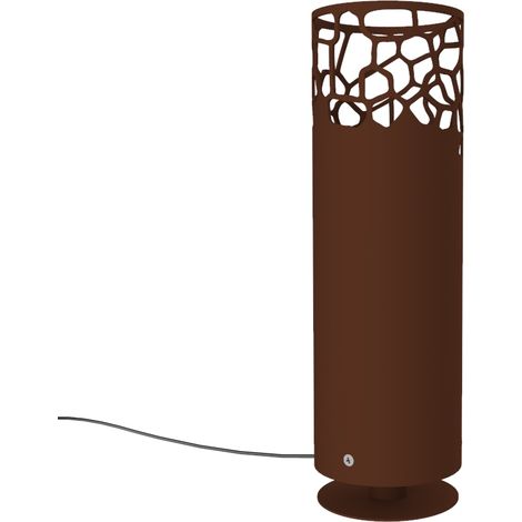 LUMICOM  ORGANIC Lampada da terra, 1X E27, max 42W, metallo, corten, H.30cm (1/2)