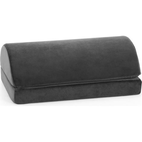 Fußstütze / Fußablage Podi Velvet 1 mit Schaumstoffkern / Samt schwarz hjh OFFICE