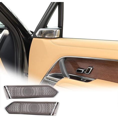 Stainless steel 2-piece A-pillar speaker grille set for 2023 Land Rover Range Rover Sport/Executive models (1/5)